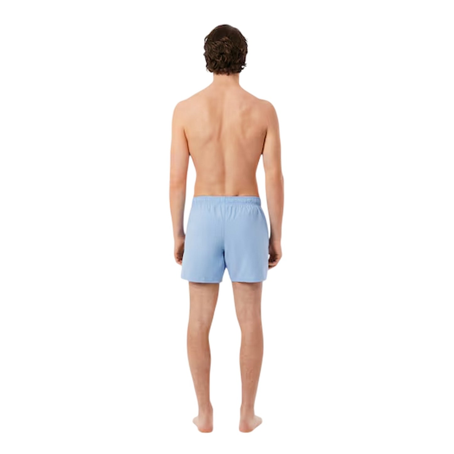 Blue - Back - Lacoste Mens Logo Swim Shorts