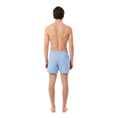 Blue - Back - Lacoste Mens Logo Swim Shorts