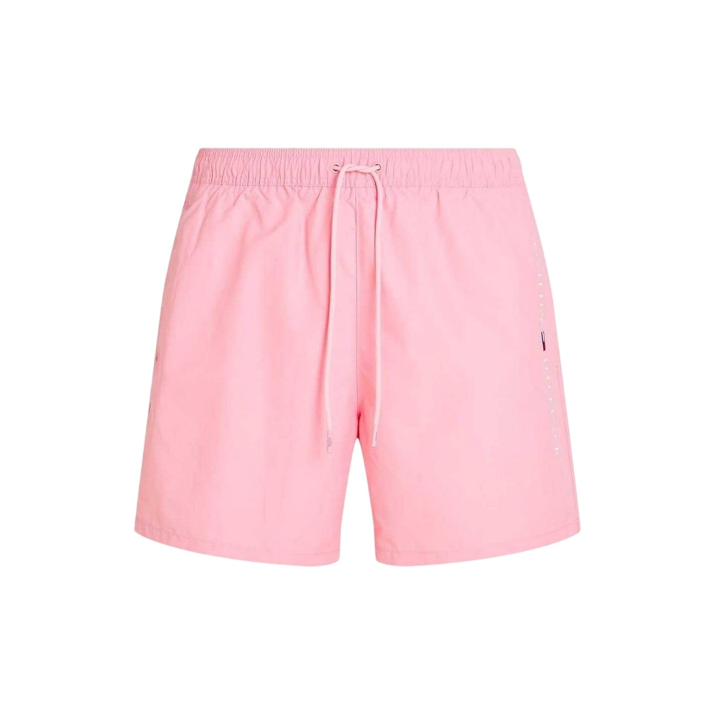 Pink - Front - Tommy Hilfiger Mens Plain Regular Swim Shorts