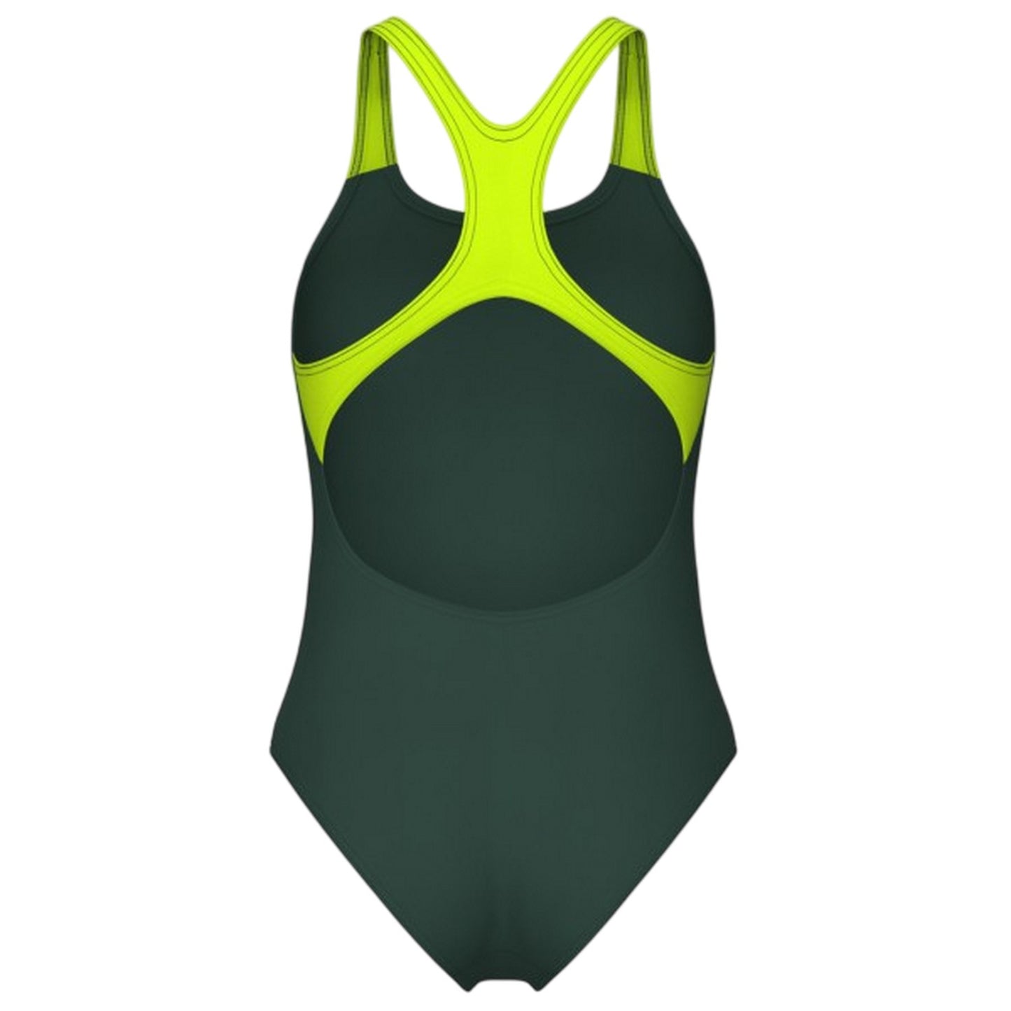 Sage-Lime - Back - Arena Womens-Ladies Poseidnia Geometric One Piece Swimsuit