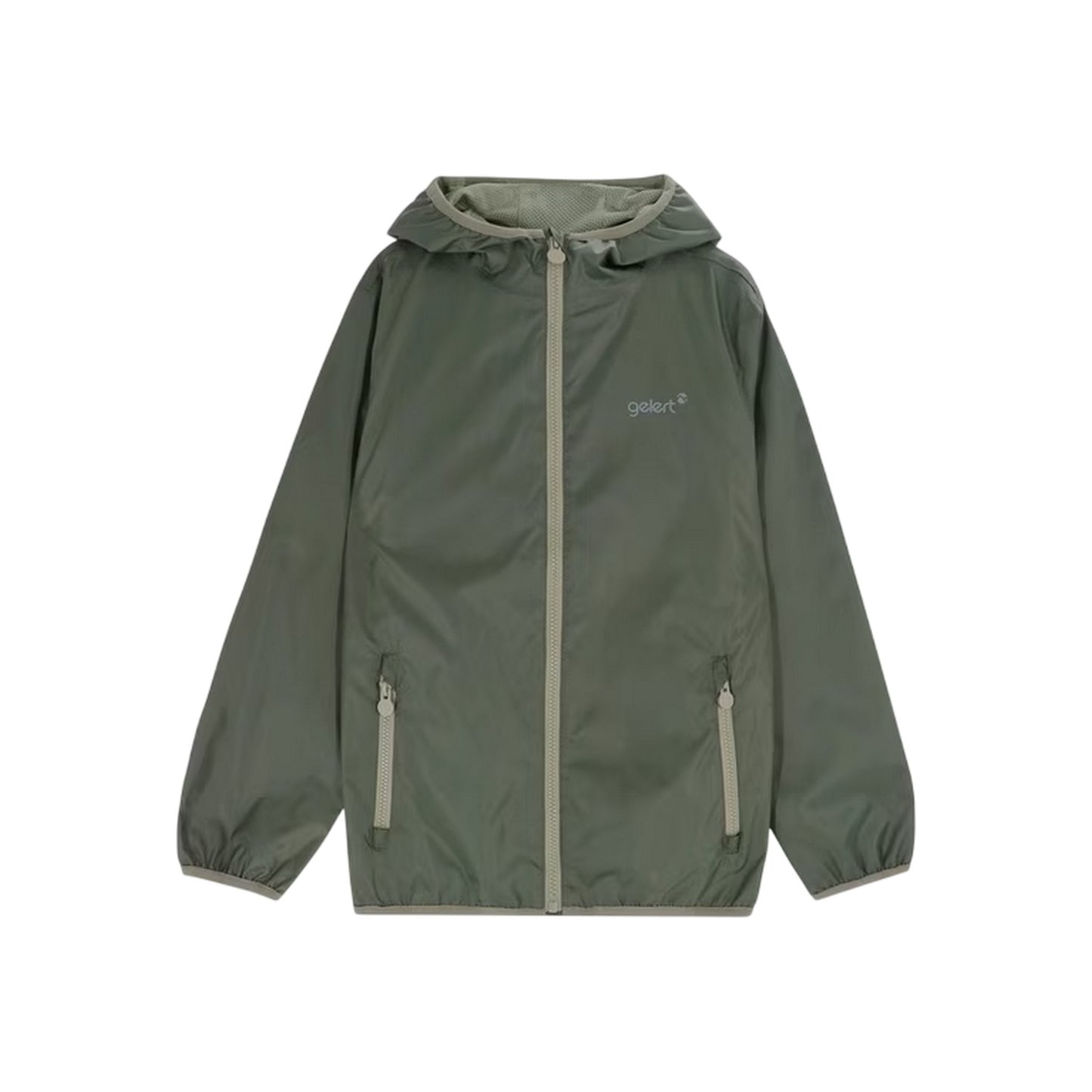 Dark Khaki-Sage - Front - Gelert Childrens-Kids Dursley Waterproof Jacket