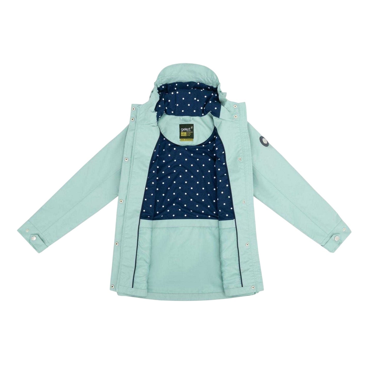 Sage Green - Side - Gelert Childrens-Kids Coast Polka Dot Jacket