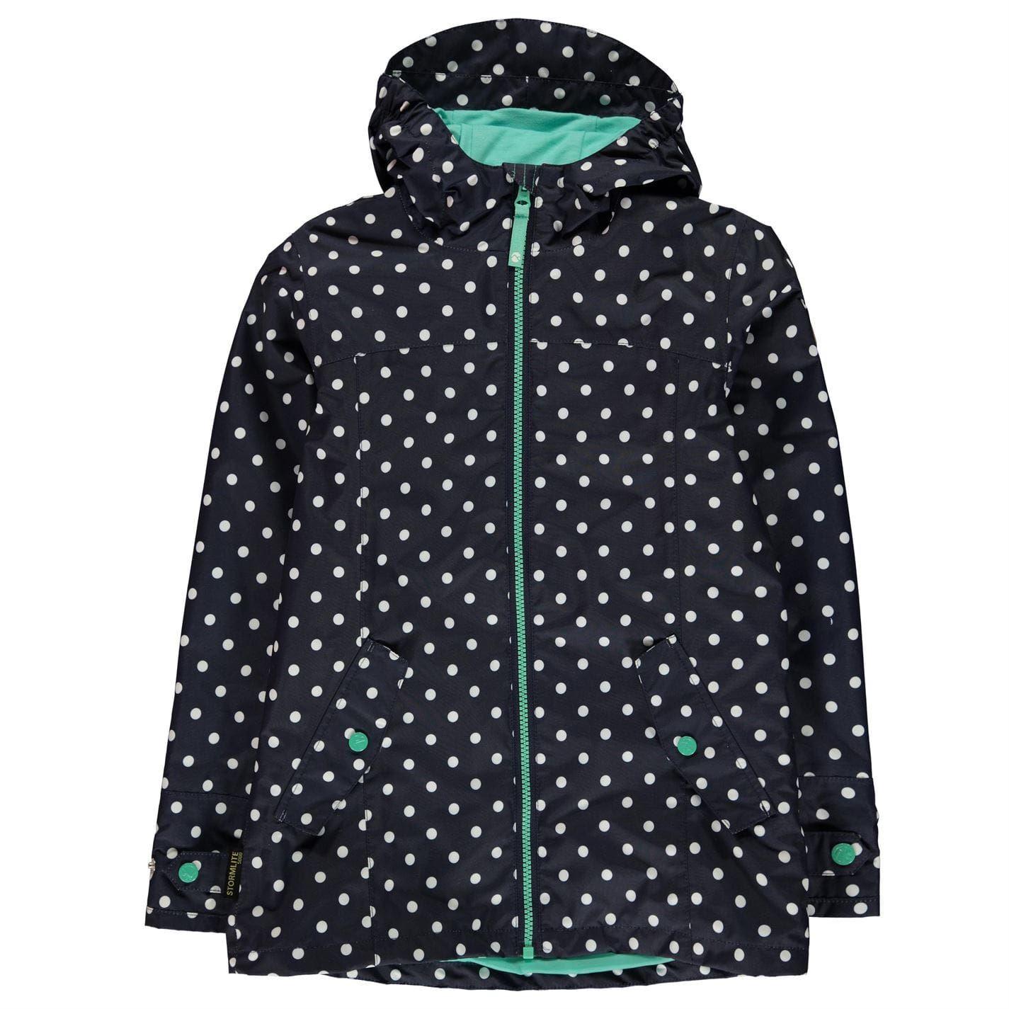 Navy Dot - Front - Gelert Childrens-Kids Coast Polka Dot Jacket