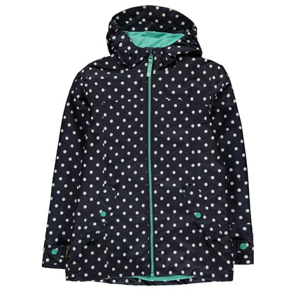 Navy Dot - Front - Gelert Childrens-Kids Coast Polka Dot Jacket
