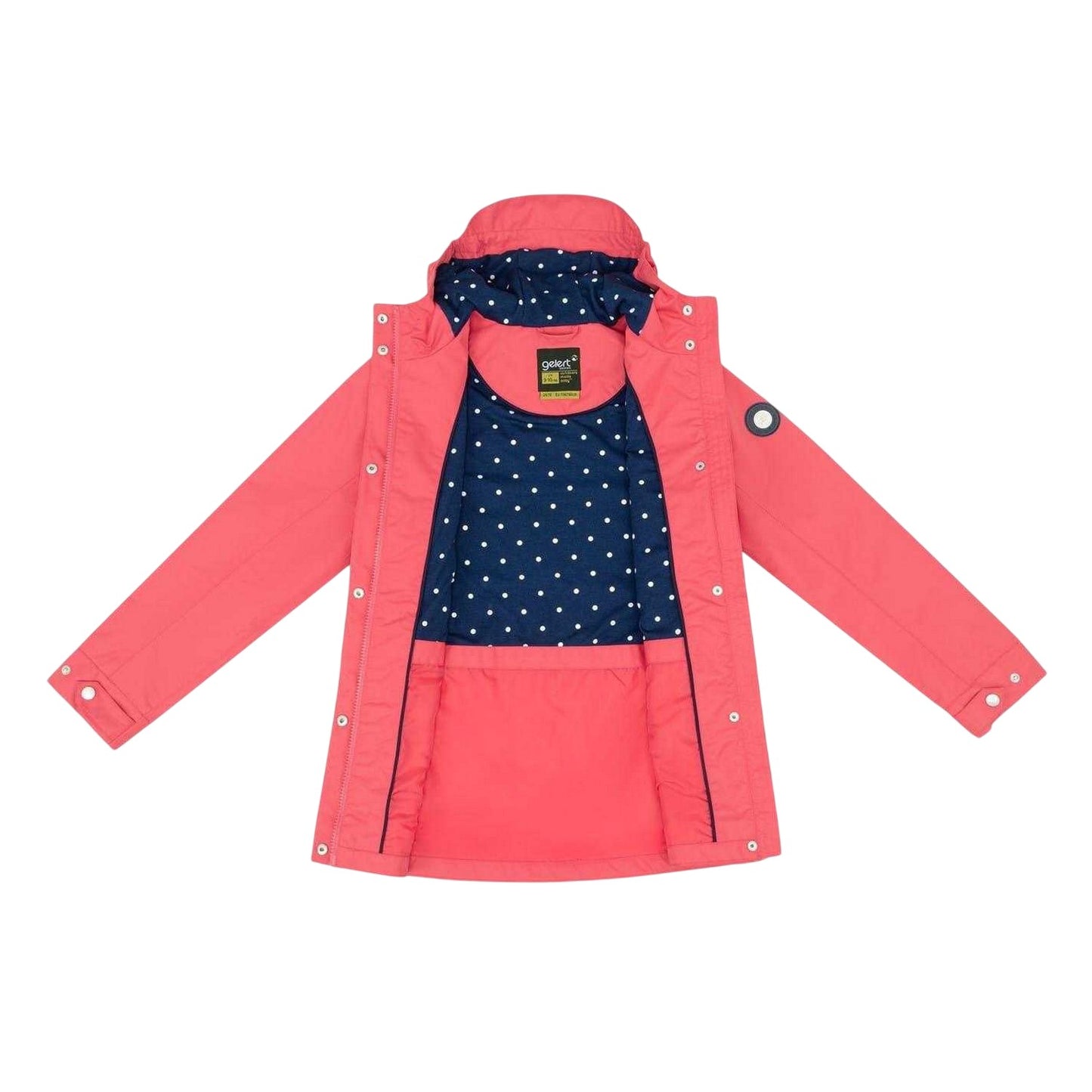 Claret Red - Side - Gelert Childrens-Kids Coast Polka Dot Jacket