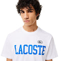 White - Lifestyle - Lacoste Mens Contrast Cotton Badge T-Shirt