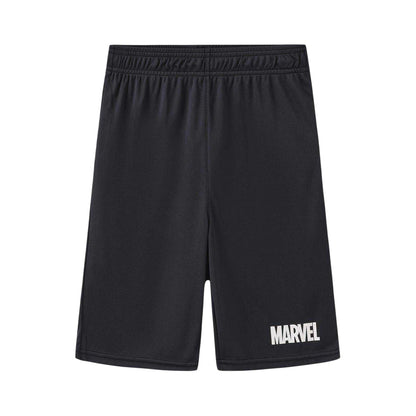 Black - Side - Spider-Man Childrens-Kids Crew Neck Short-Sleeved T-Shirt & Shorts Set
