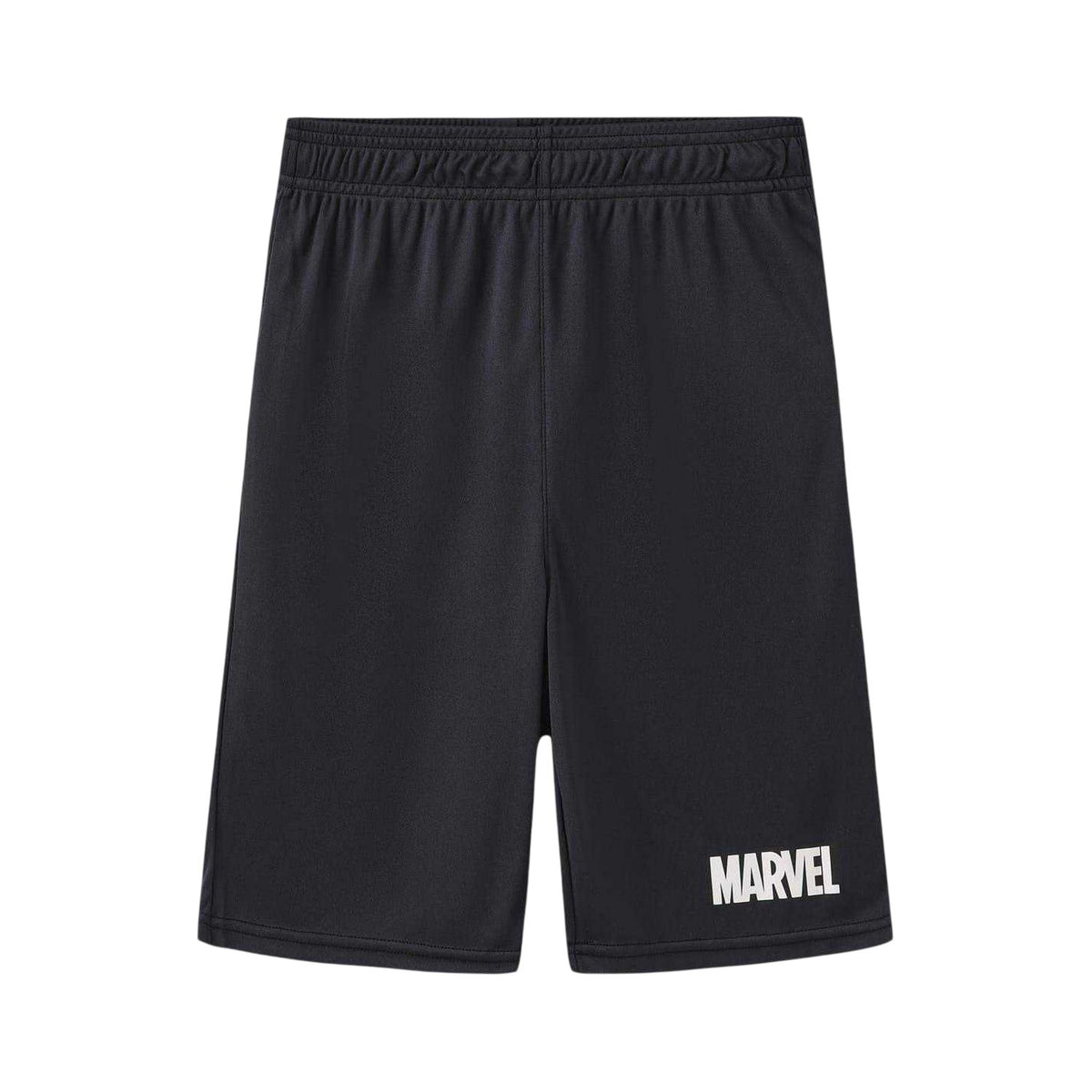 Black - Side - Spider-Man Childrens-Kids Crew Neck Short-Sleeved T-Shirt & Shorts Set