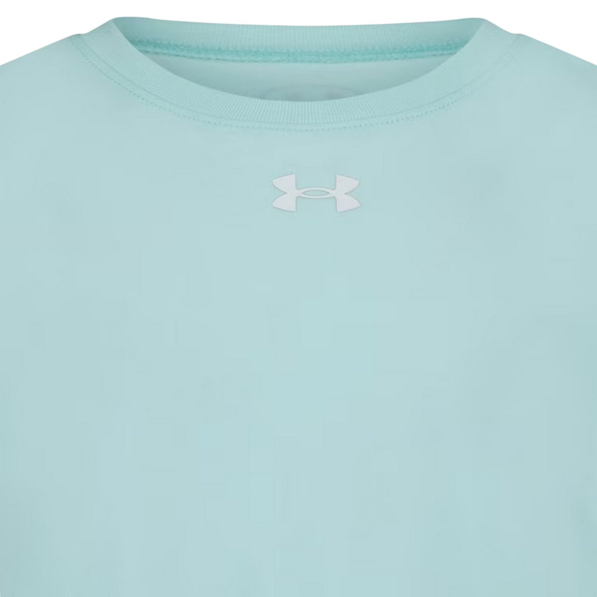 Mint Green - Side - Under Armour Childrens-Kids Short-Sleeved T-Shirt & Shorts Set