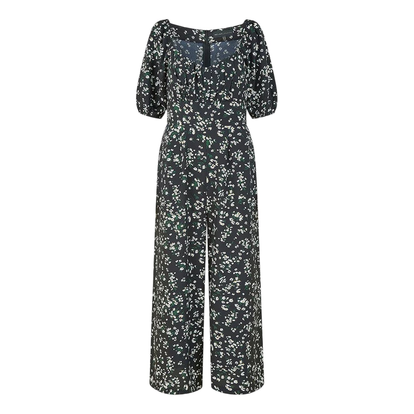 Black - Front - Mela London Womens-Ladies Daisy Sweetheart Jumpsuit