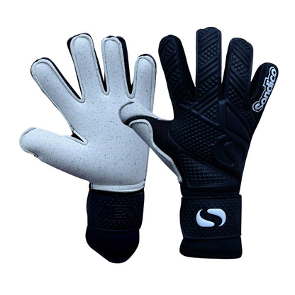 Black - Lifestyle - Sondico Childrens-Kids Aerolite Two Tone Football Goalkeeper Gloves