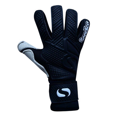 Black - Front - Sondico Childrens-Kids Aerolite Two Tone Football Goalkeeper Gloves