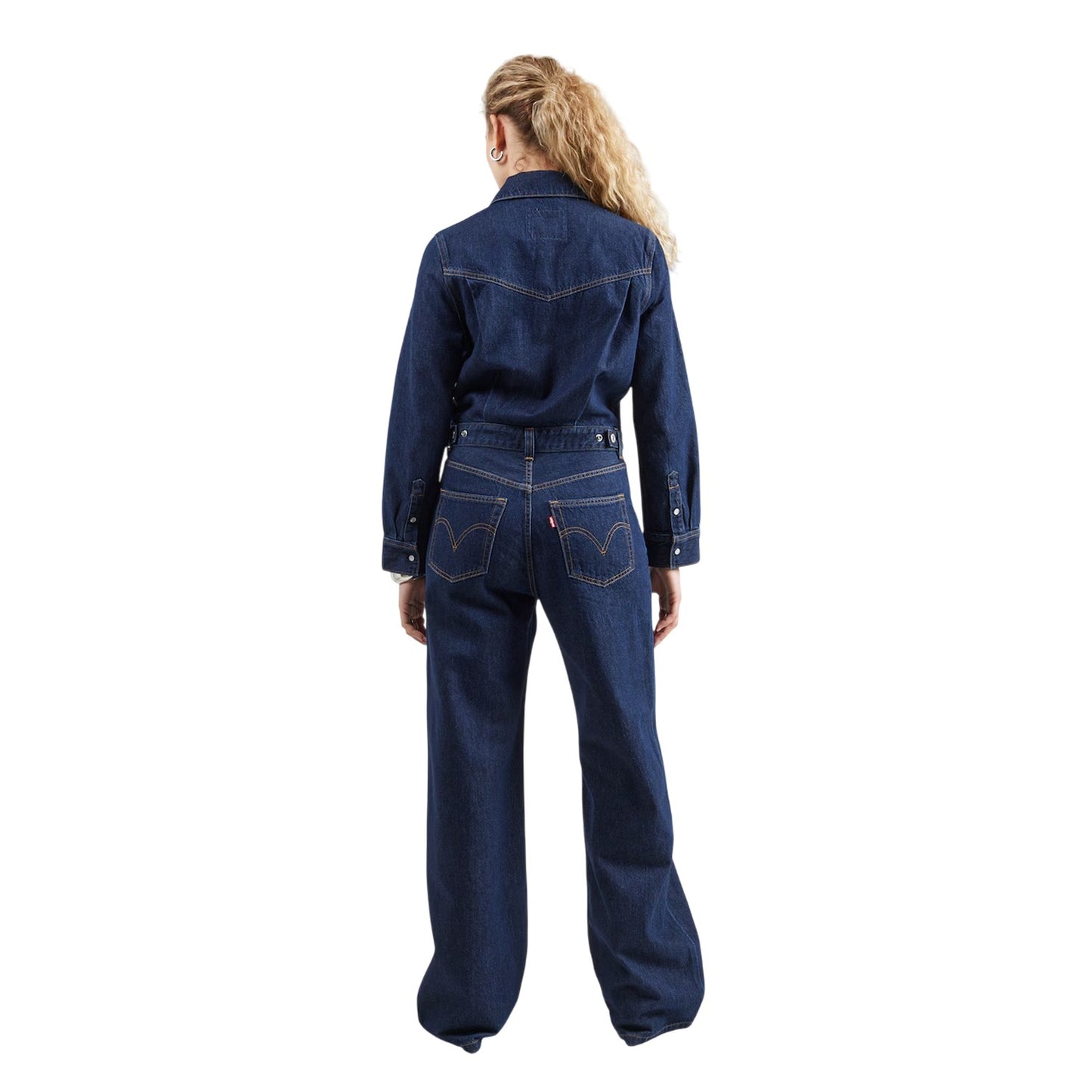 Deep Rinse - Back - Levis Womens-Ladies Riona Denim Long-Sleeved Jumpsuit