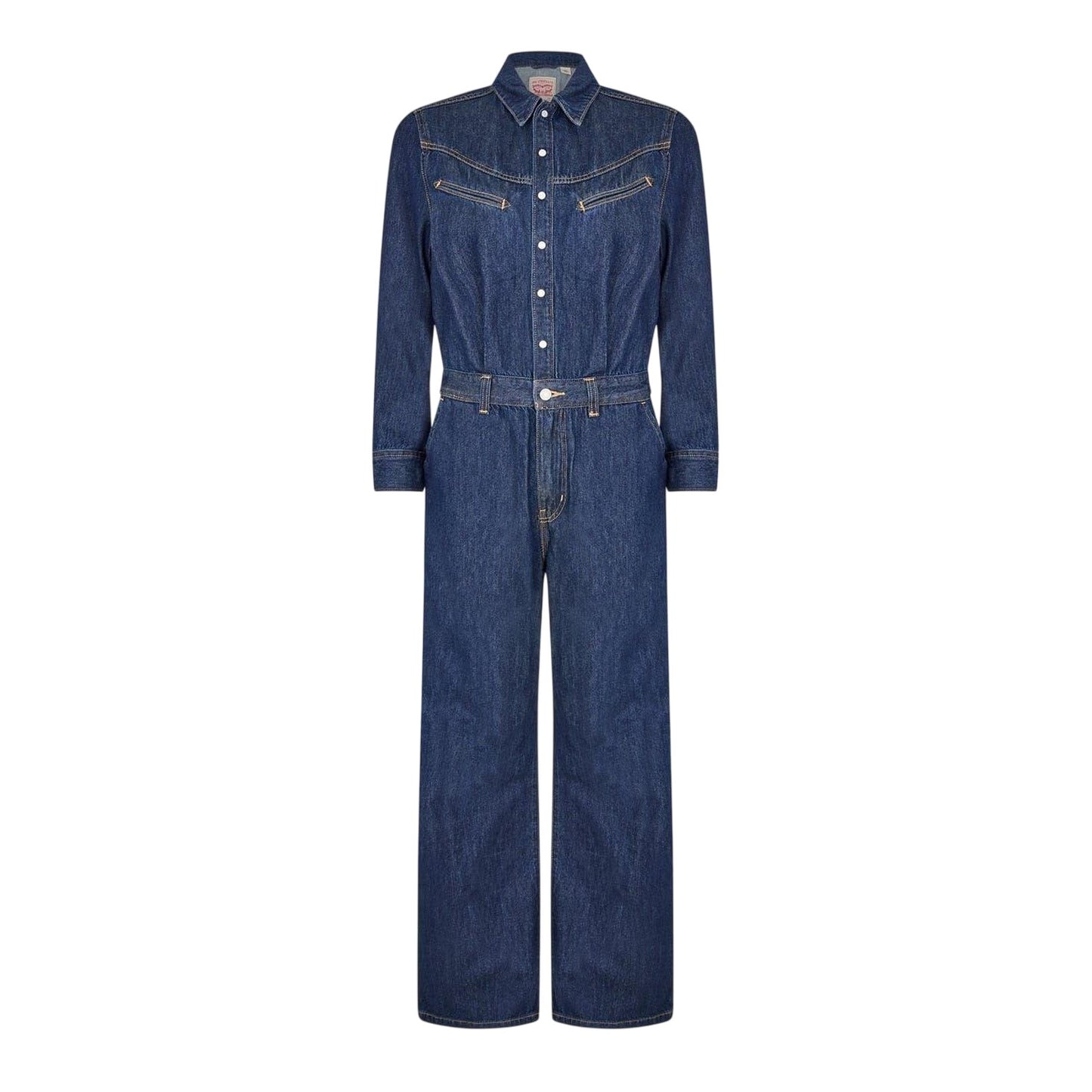Deep Rinse - Front - Levis Womens-Ladies Riona Denim Long-Sleeved Jumpsuit