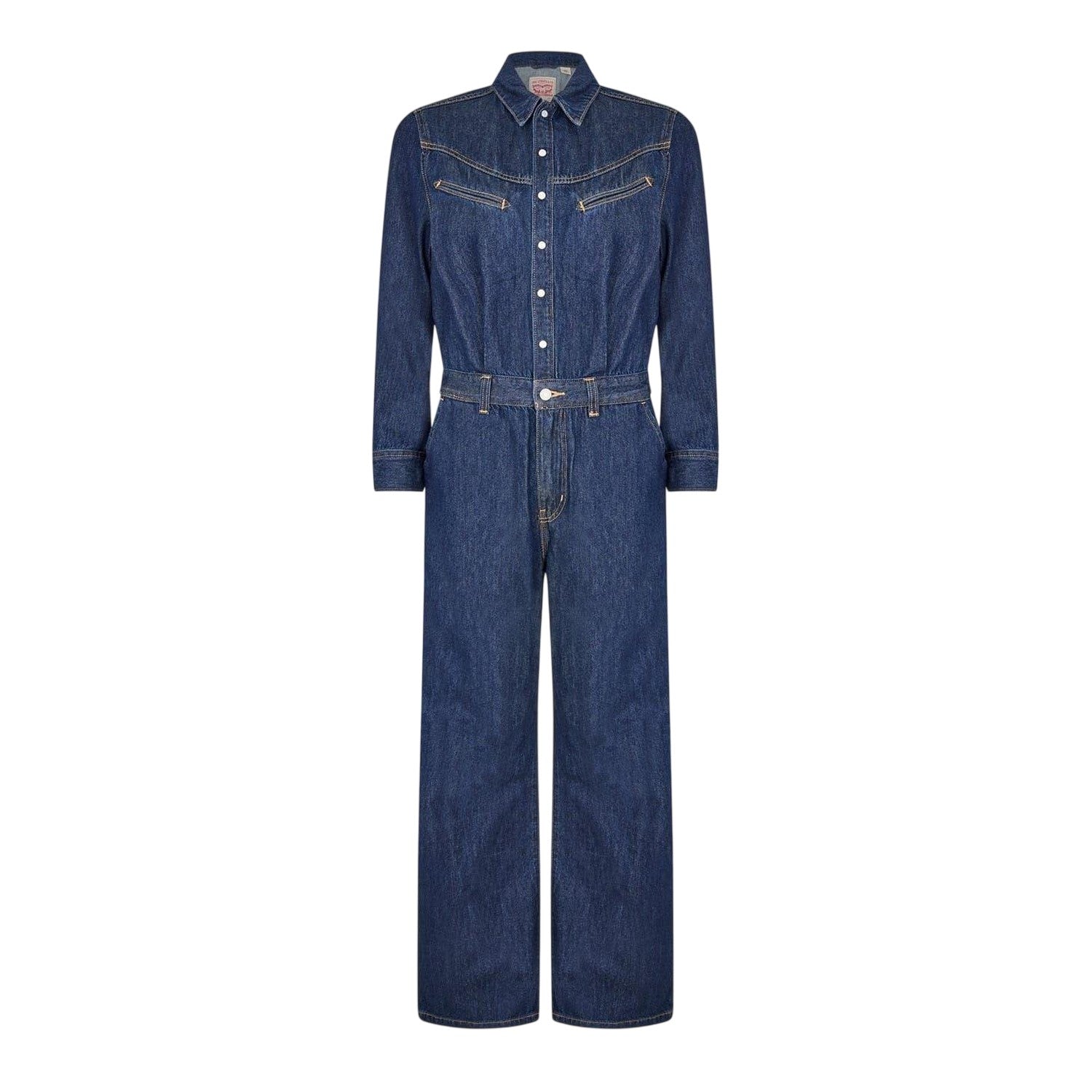 Deep Rinse - Front - Levis Womens-Ladies Riona Denim Long-Sleeved Jumpsuit