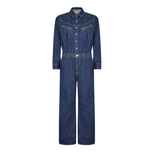 Deep Rinse - Front - Levis Womens-Ladies Riona Denim Long-Sleeved Jumpsuit