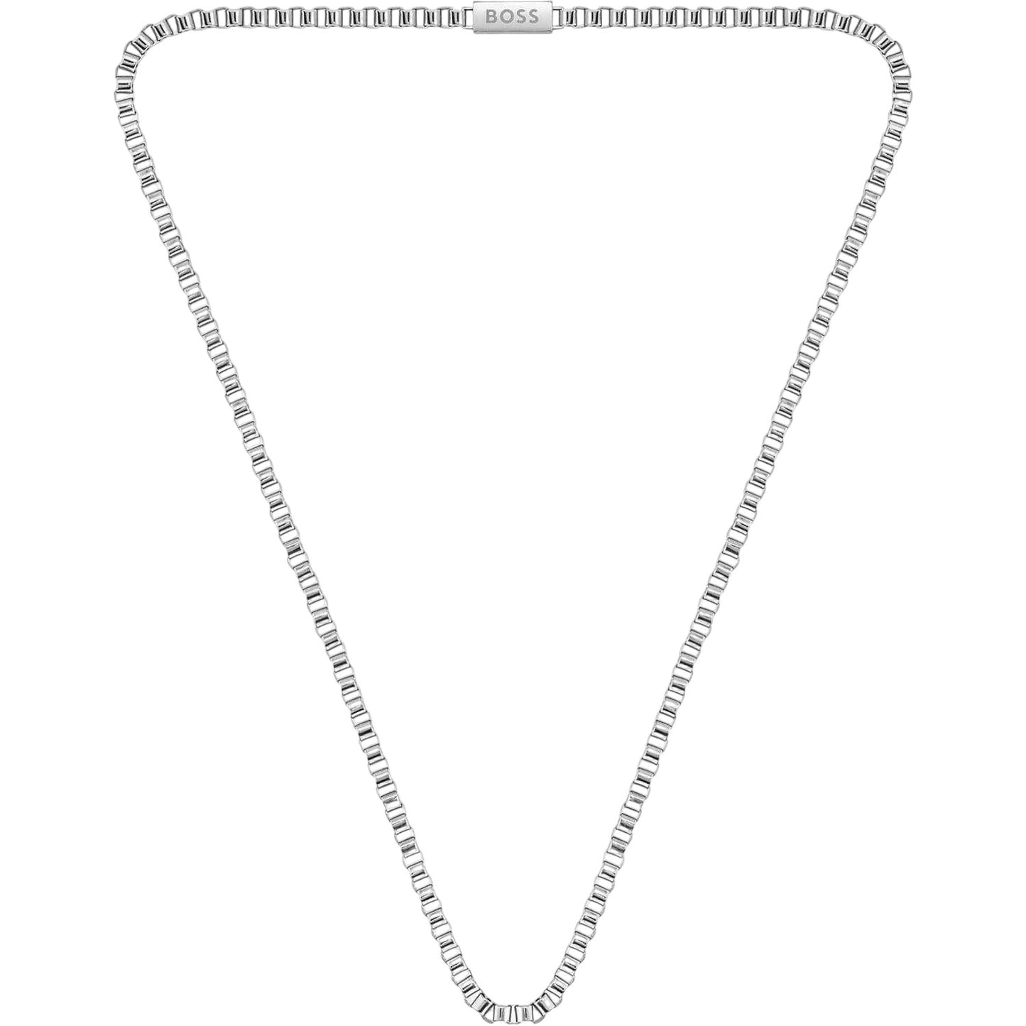 Silver - Front - Boss Mens Chain For Him Stainless Steel Necklace