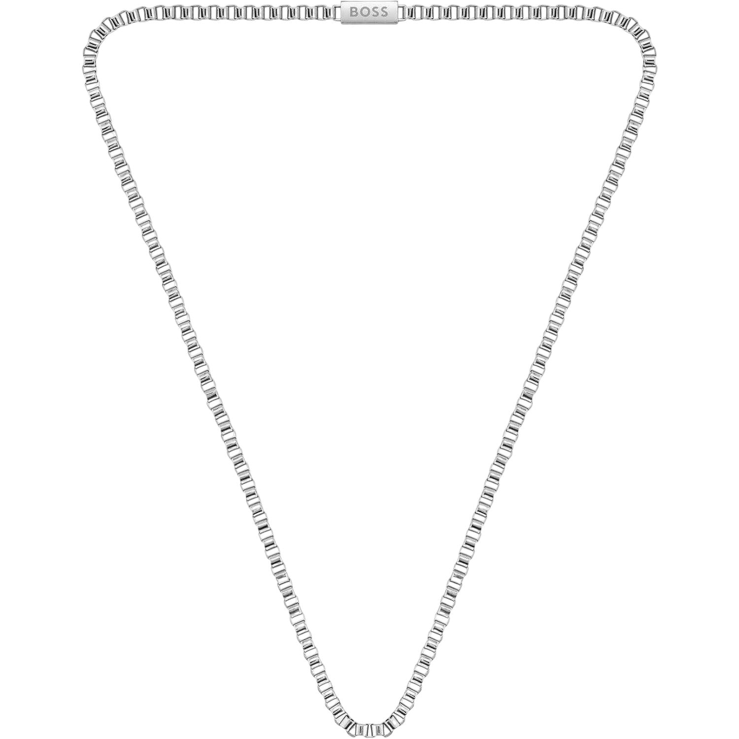 Silver - Front - Boss Mens Chain For Him Stainless Steel Necklace