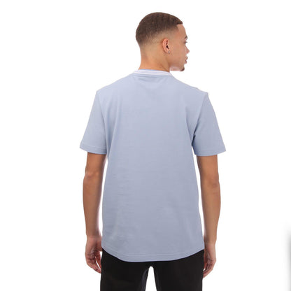 Blue - Back - Boss Mens Piqué T-Shirt