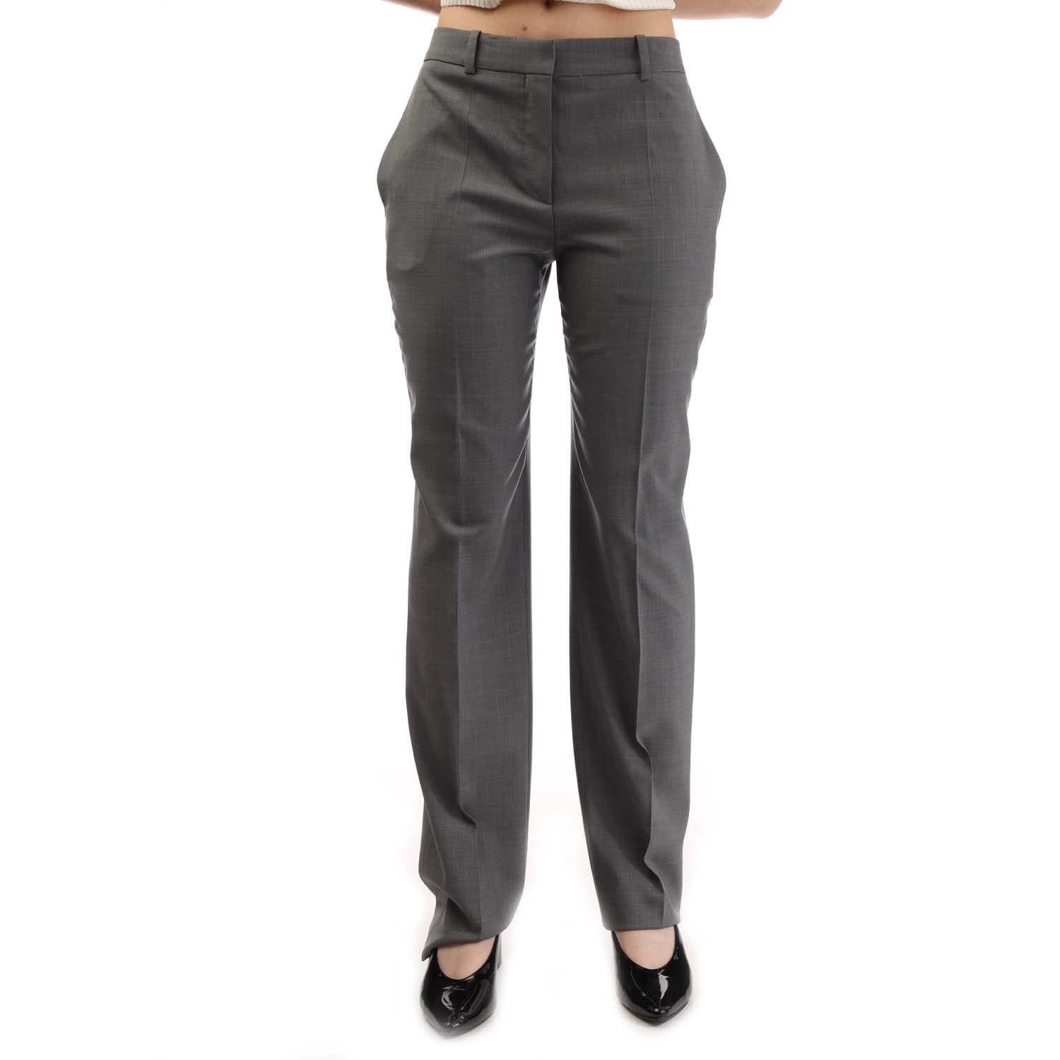 Grey - Front - Boss Womens-Ladies Tamea Trousers