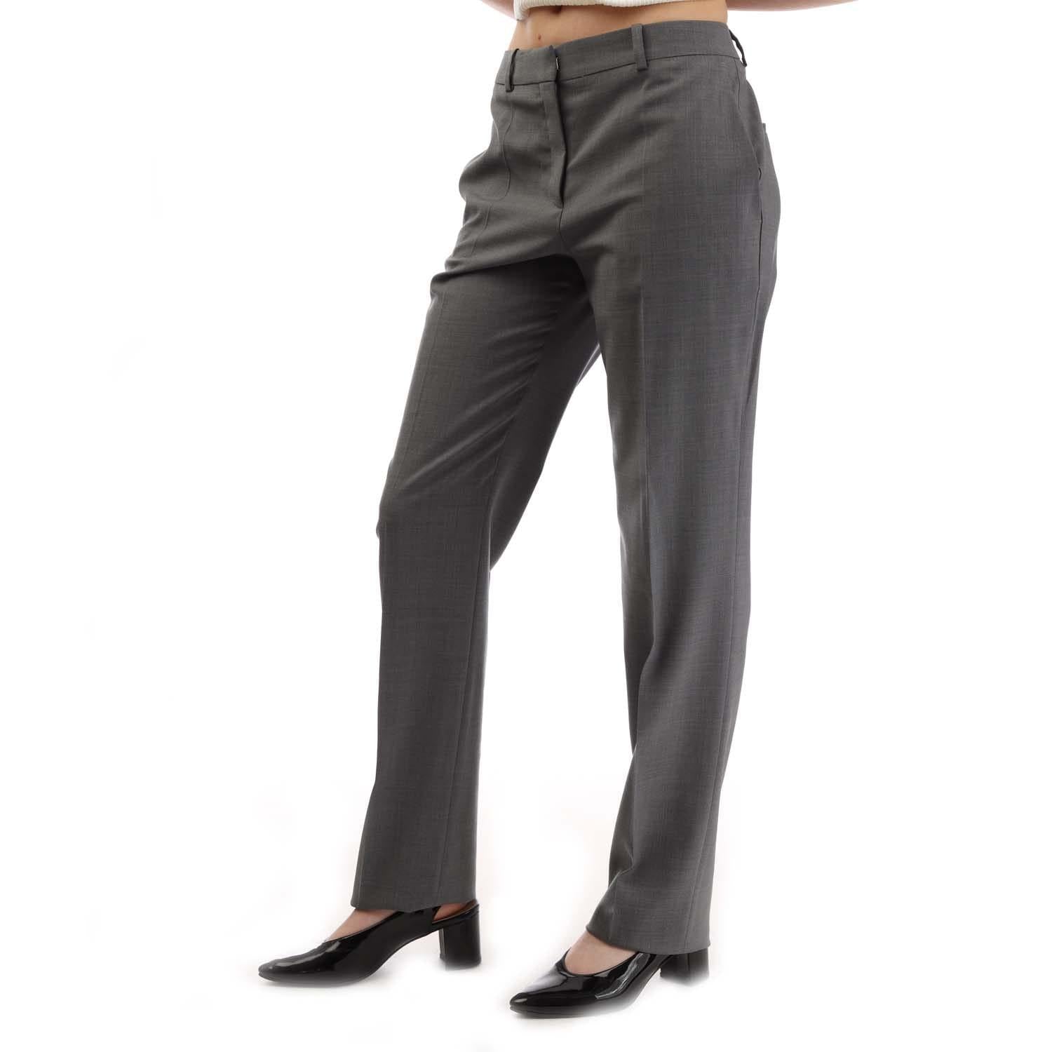Grey - Back - Boss Womens-Ladies Tamea Trousers