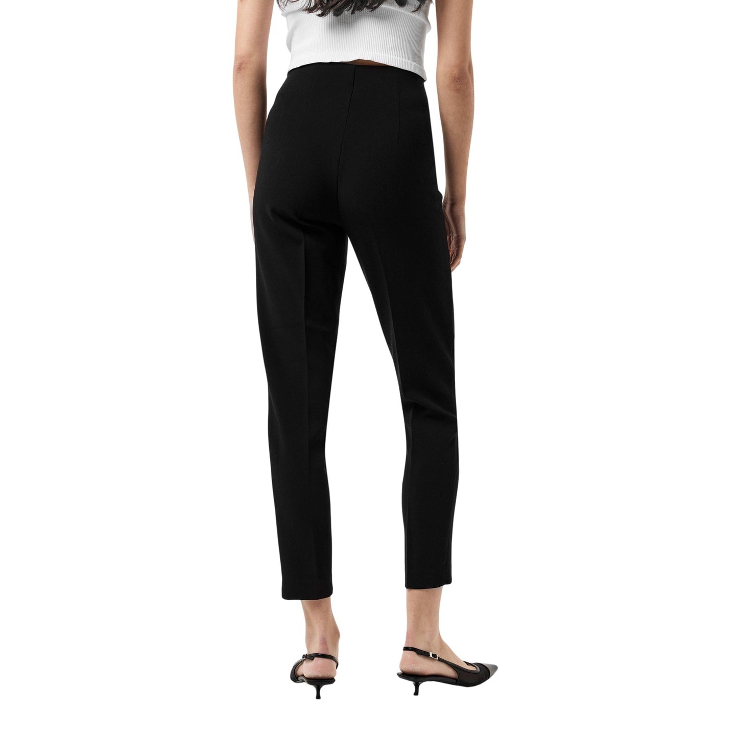 Black - Back - Vero Moda Womens-Ladies Sandy High Waist Trousers