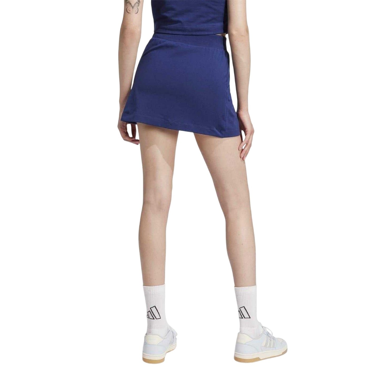 Dark Blue - Back - Adidas Womens-Ladies Cotton Colour Pop Skort