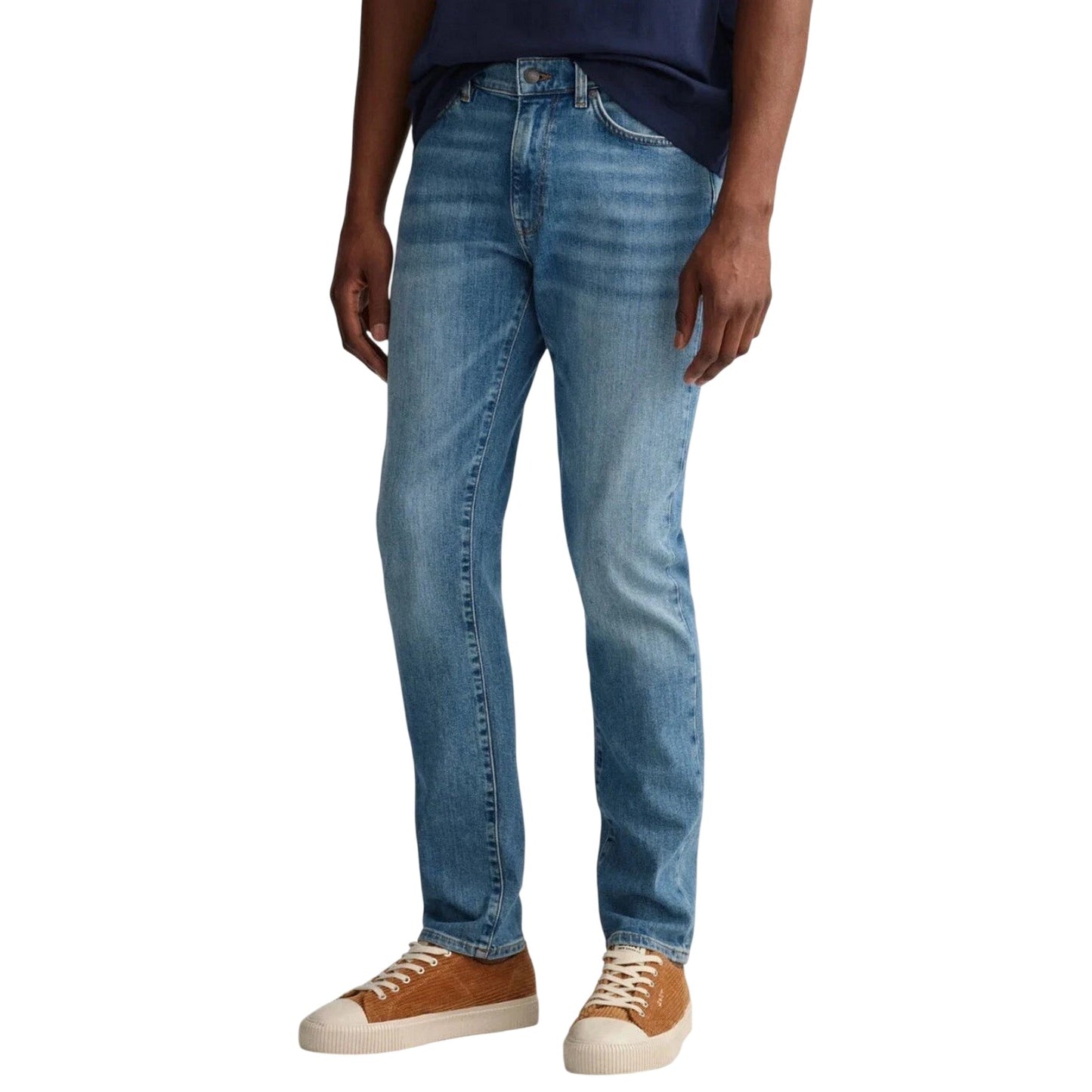 Blue - Back - Gant Mens Denim Slim Jeans