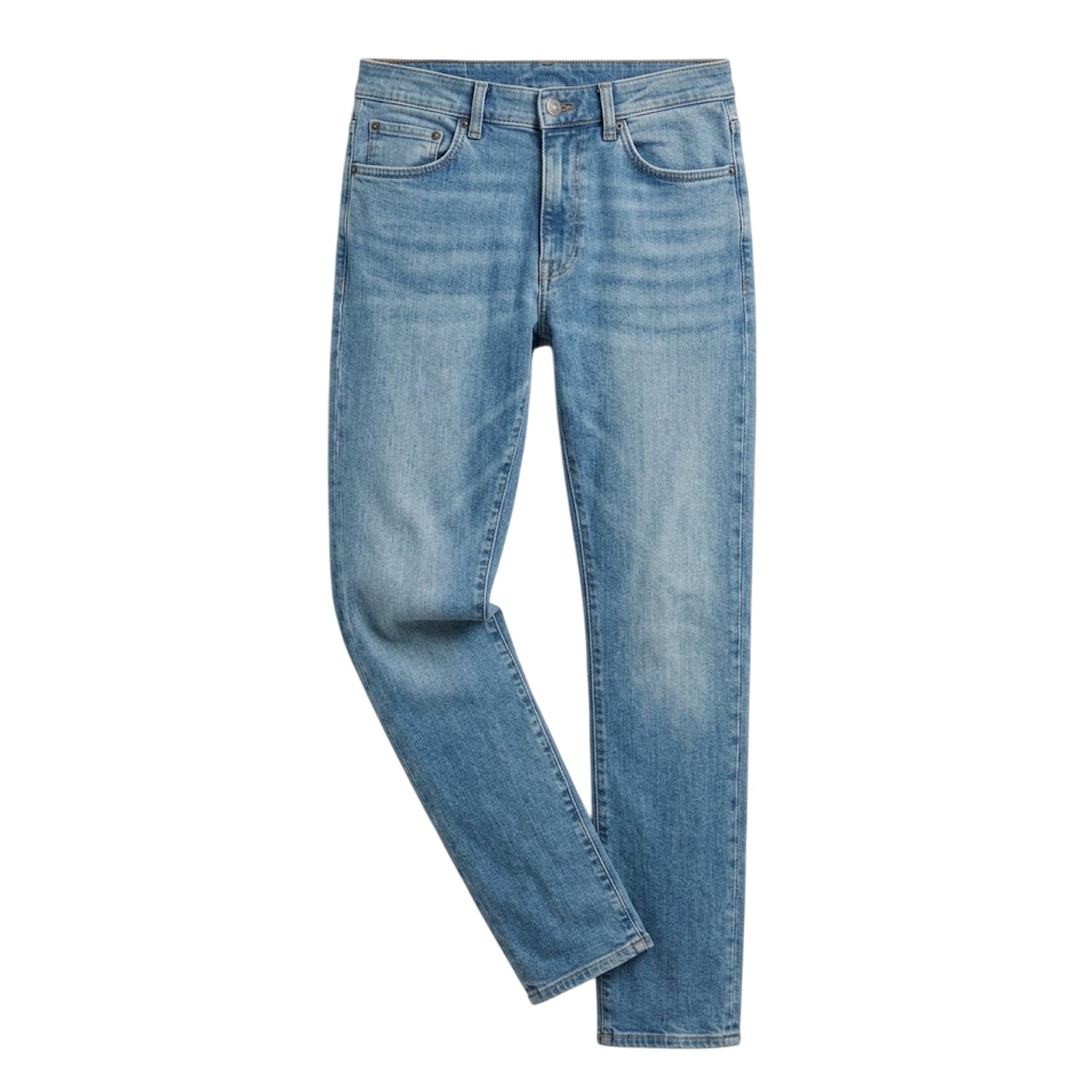 Blue - Front - Gant Mens Denim Slim Jeans