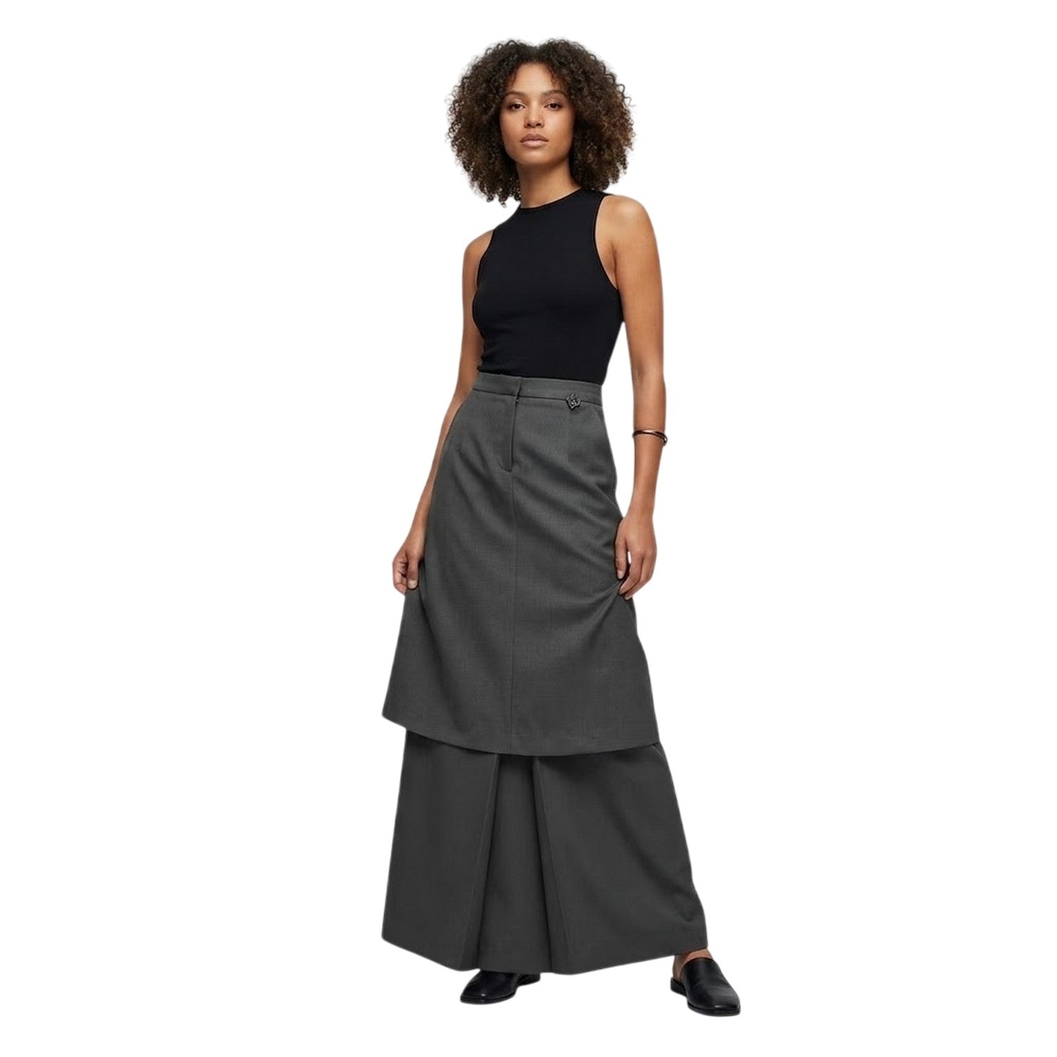 Grey - Side - Diesel Womens-Ladies P Earl Straight Leg Trousers