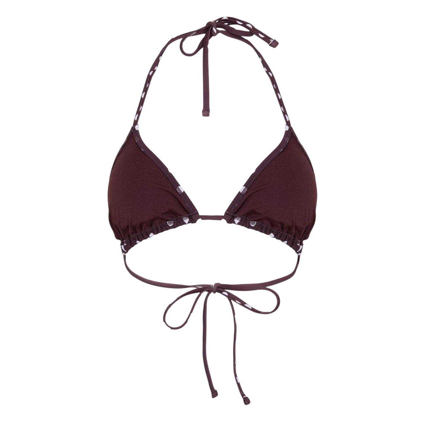 Chocolate - Back - Jack Wills Womens-Ladies Kickback Triangle Bikini Top