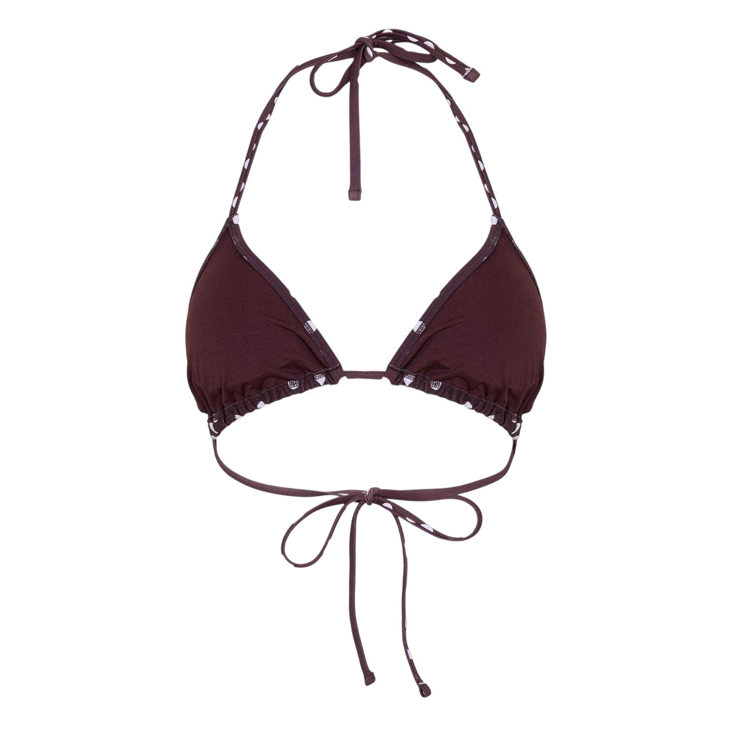 Chocolate - Back - Jack Wills Womens-Ladies Kickback Triangle Bikini Top