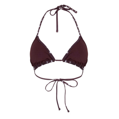 Chocolate - Back - Jack Wills Womens-Ladies Kickback Triangle Bikini Top