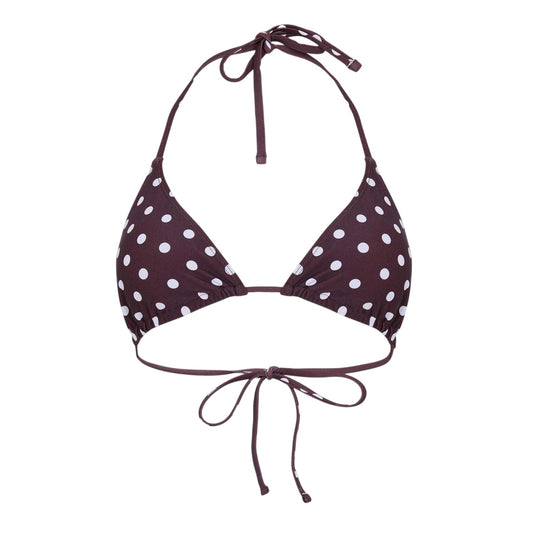 Chocolate - Front - Jack Wills Womens-Ladies Kickback Triangle Bikini Top