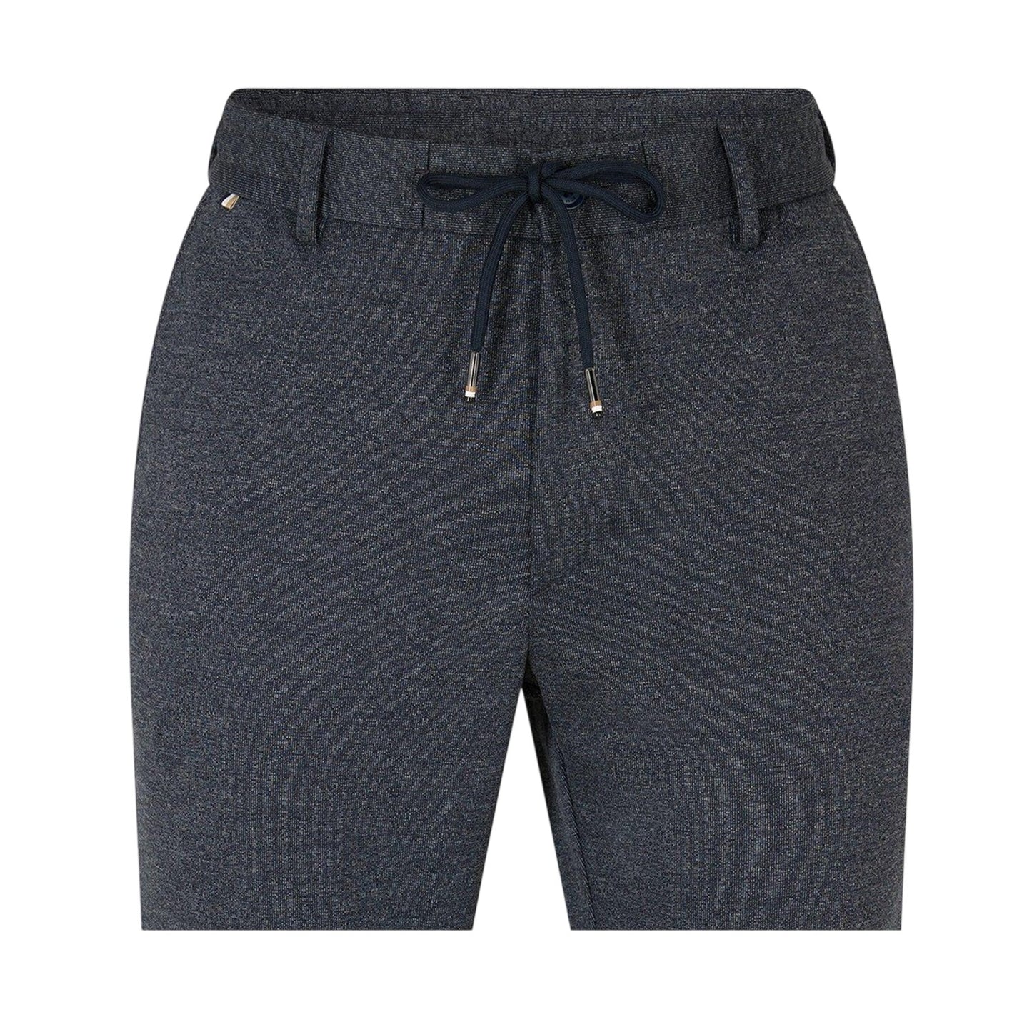 Dark Blue - Side - Boss Mens Textured Knit Trousers