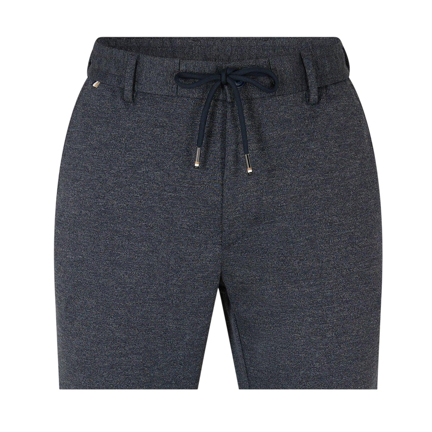 Dark Blue - Side - Boss Mens Textured Knit Trousers