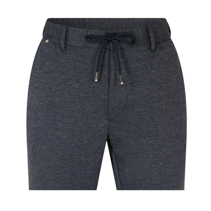 Dark Blue - Side - Boss Mens Textured Knit Trousers