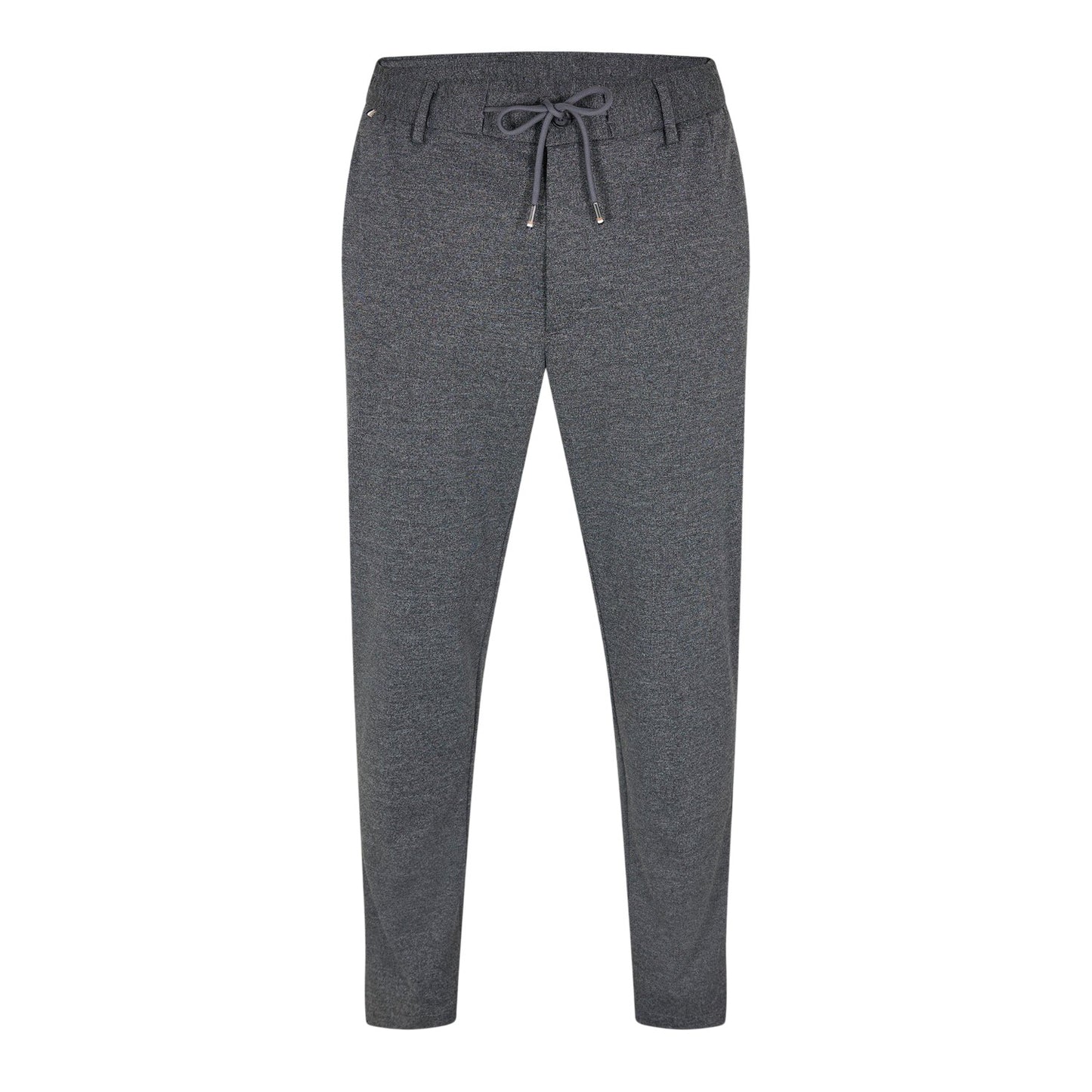 Medium Grey - Front - Boss Mens Textured Knit Trousers
