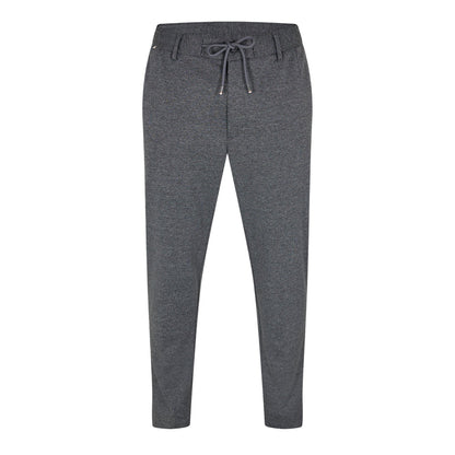 Medium Grey - Front - Boss Mens Textured Knit Trousers