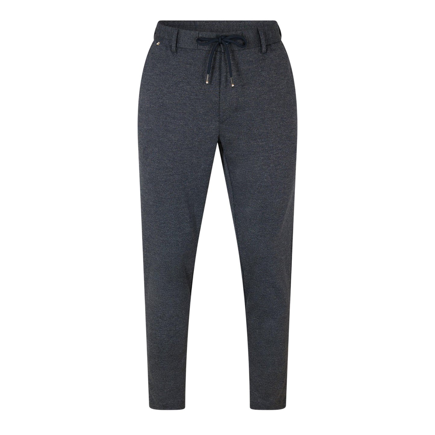 Dark Blue - Front - Boss Mens Textured Knit Trousers