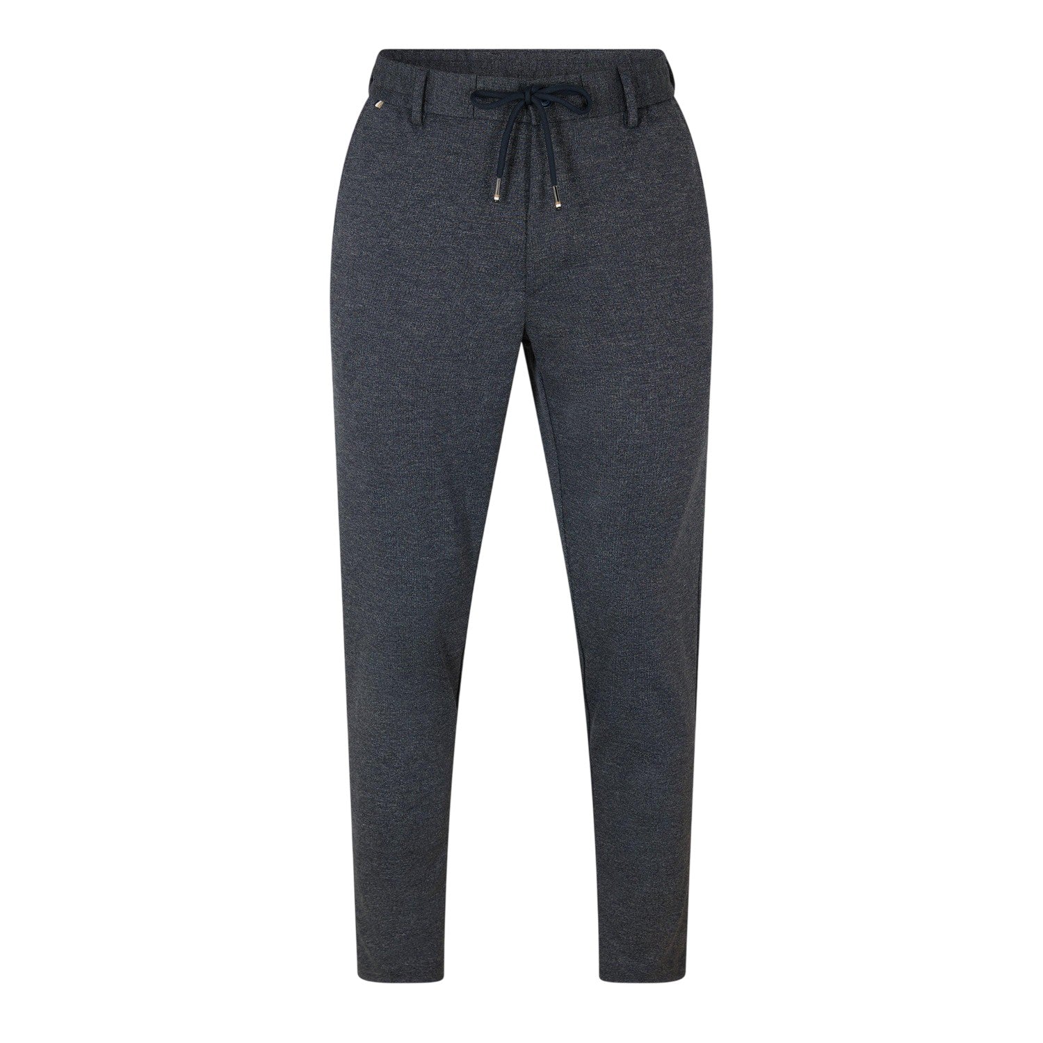 Dark Blue - Front - Boss Mens Textured Knit Trousers