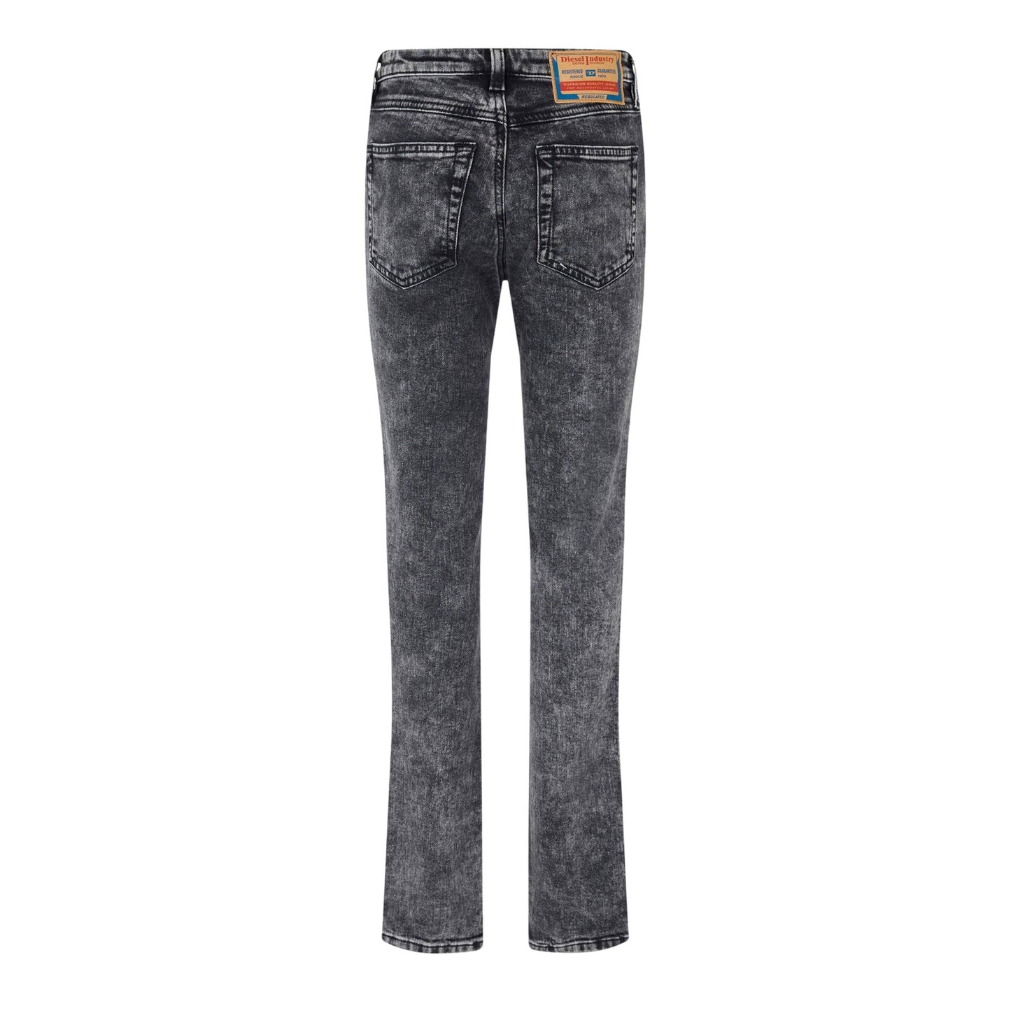 Black-Grey-Denim - Back - Diesel Womens-Ladies Denim 5 Pockets Straight Jeans