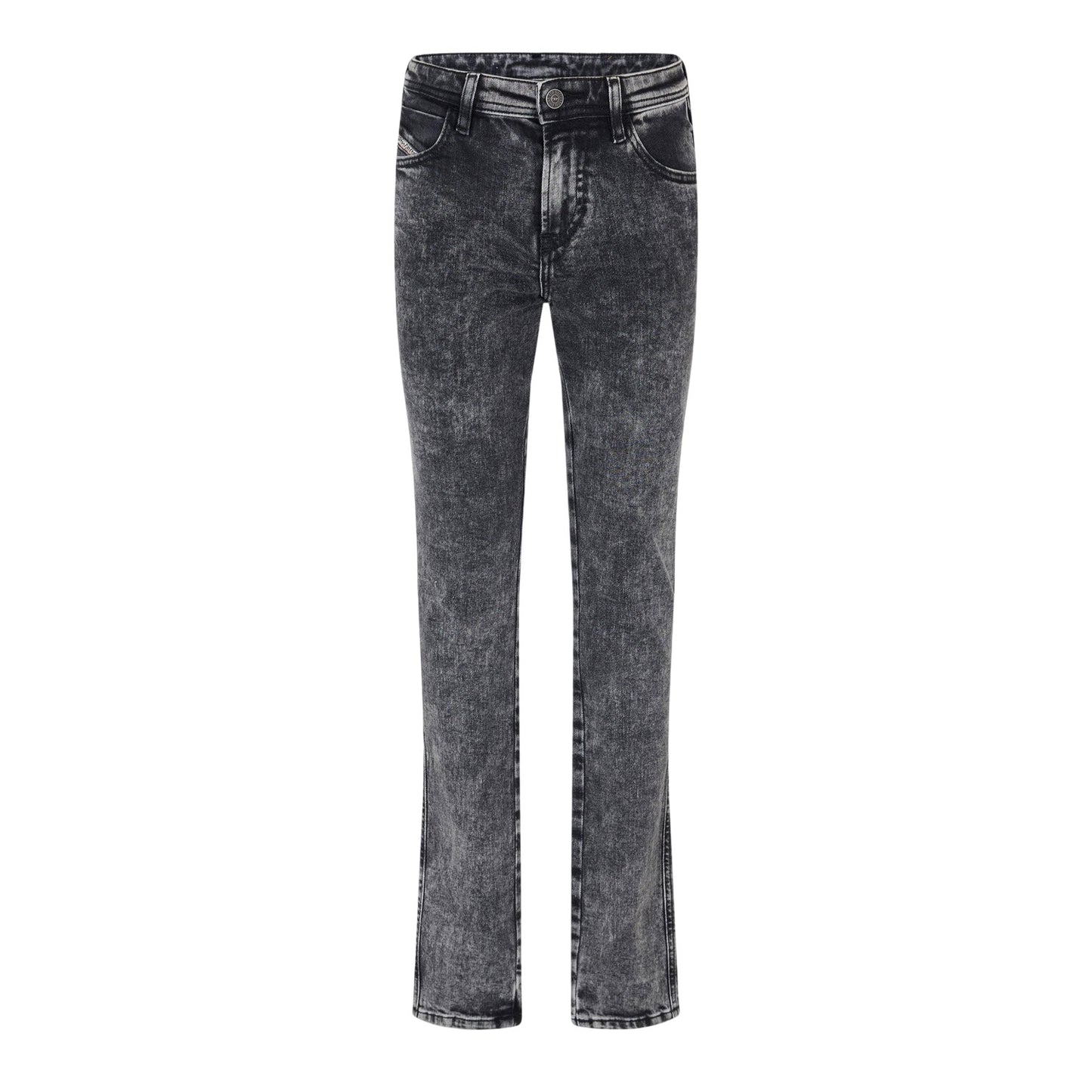 Black-Grey-Denim - Front - Diesel Womens-Ladies Denim 5 Pockets Straight Jeans