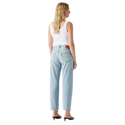 Light Wash - Back - Levis Womens-Ladies 90´s Ankle Slit Straight Jeans
