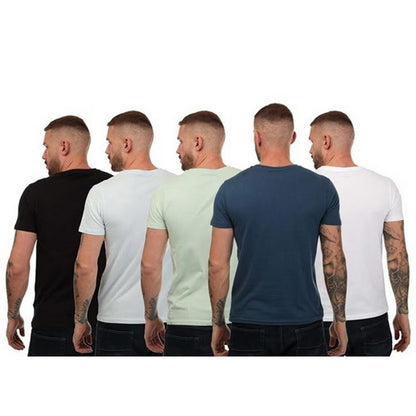 Black-Navy-Grey - Back - Duck and Cover Mens Ventmans T-Shirt (Pack of 5)