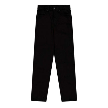 Black - Front - Good American Womens-Ladies 5 Pockets Straight Leg Jeans