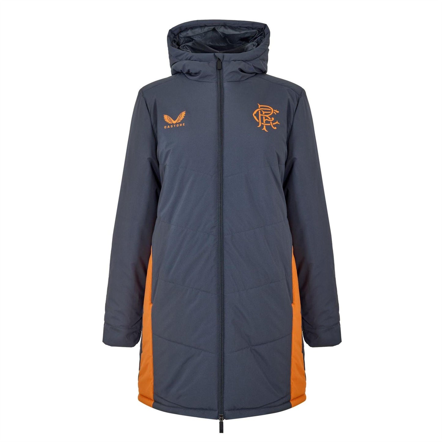 True Red - Front - Castore Womens-Ladies Rangers FC Hooded Anorak