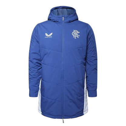 Blue-Grey - Front - Castore Womens-Ladies Rangers FC Hooded Anorak