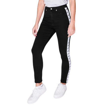 Black - Side - Guess Womens-Ladies Cotton Blend Jeans