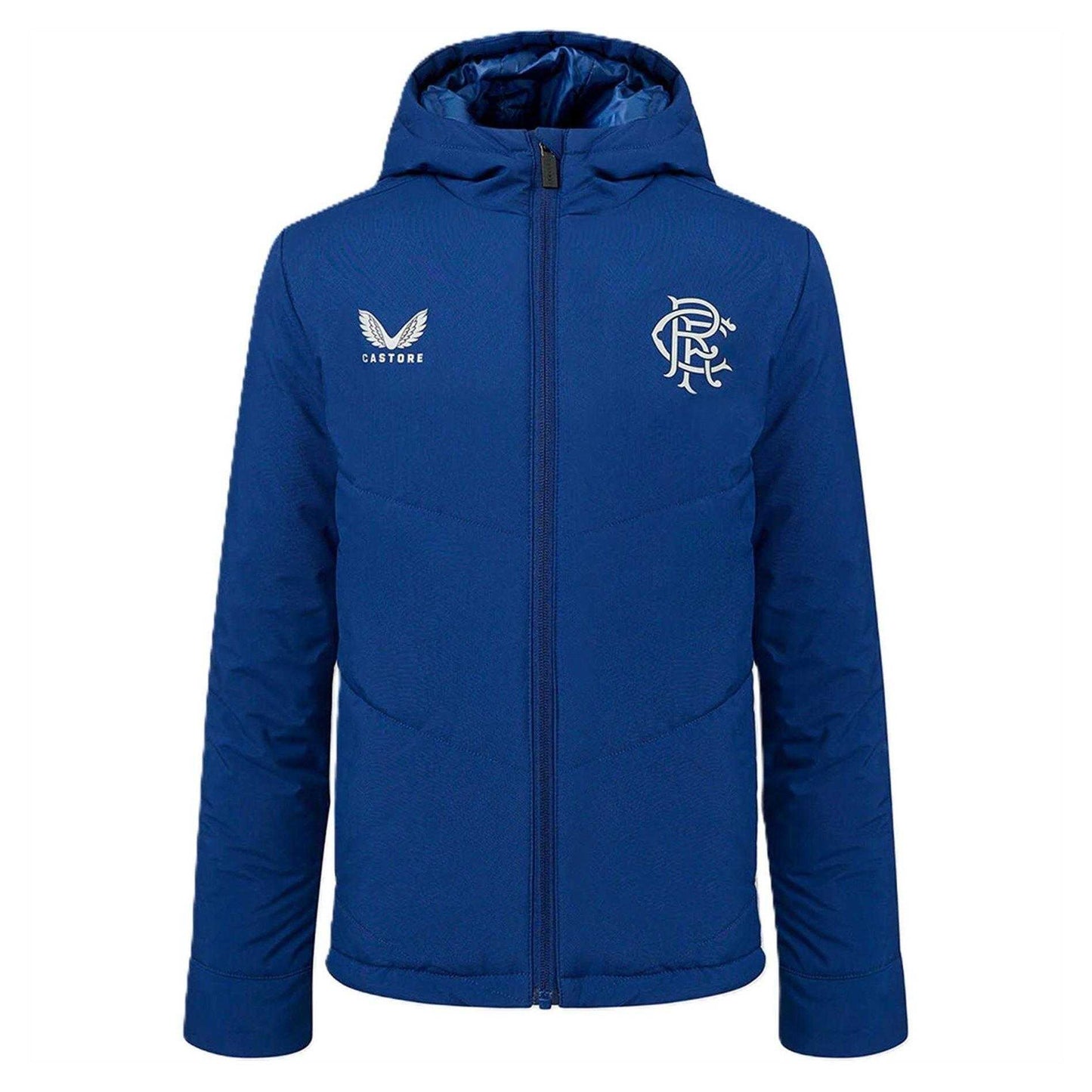 Blue-Grey - Front - Castore Womens-Ladies Rangers FC Anorak